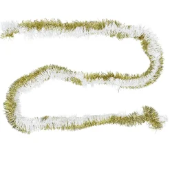 Guirlande de Noël blanche dorée 1,8 m-Gifi Outlet