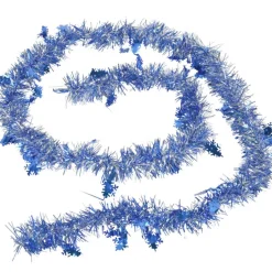Guirlande de Noël bleue argentée 2 m-Gifi Outlet