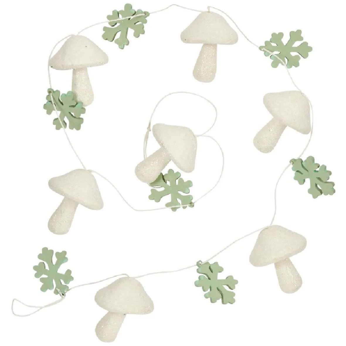 Guirlande de Noël champignons et flocons 1,80 m-Gifi