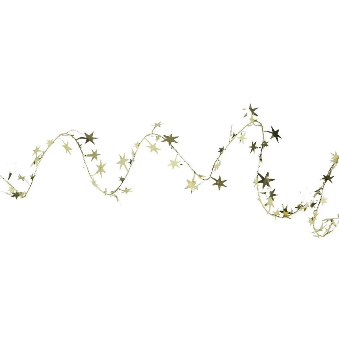 Guirlande de Noël dorée avec étoiles scintillantes-Gifi Clearance