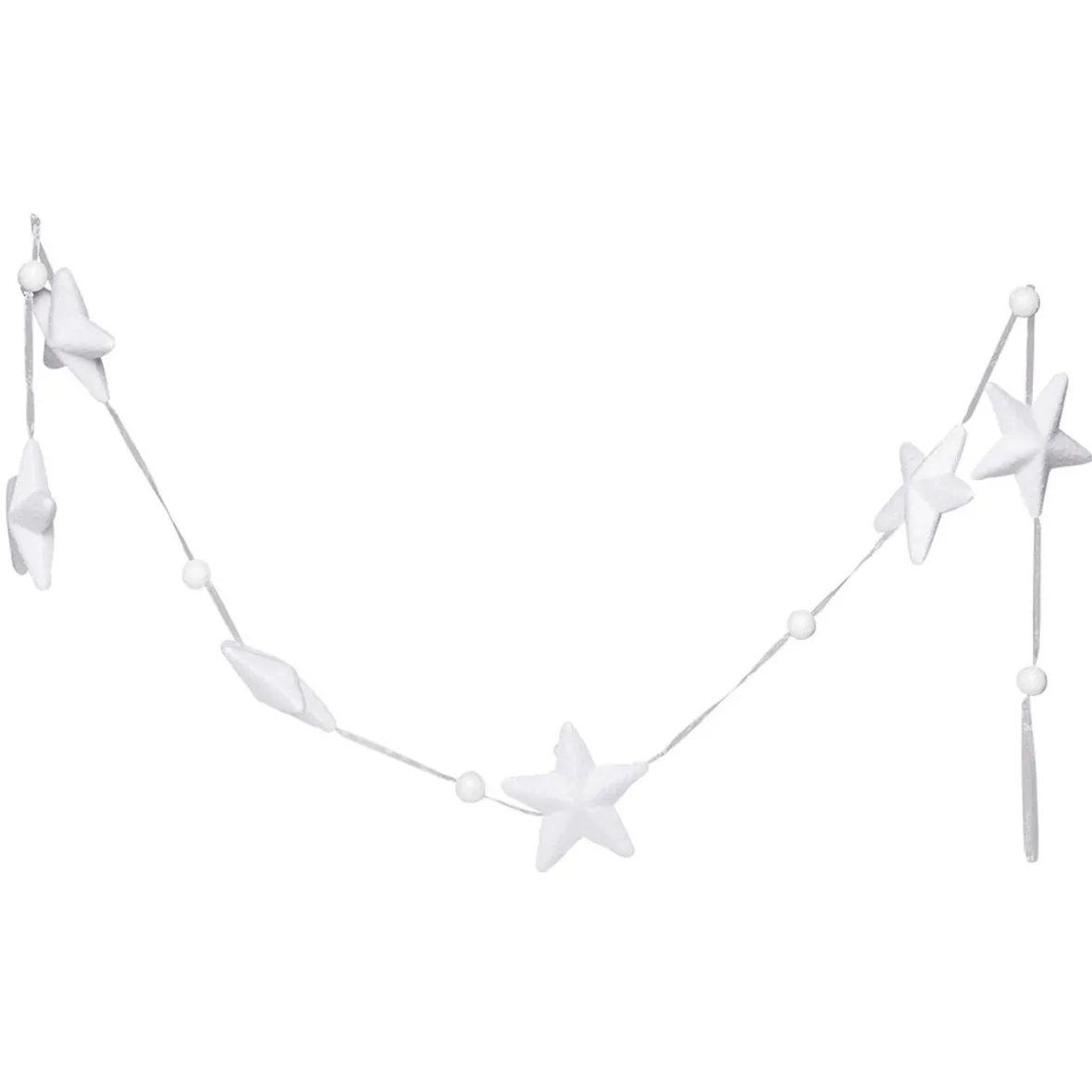 Guirlande de Noël forme en polystyrène blanc 1,8 m-Gifi Clearance