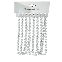 Guirlande de Noël perle argent 2,70 m-Gifi Online