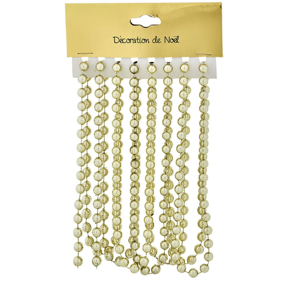 Guirlande de Noël perle dorée 2,70 m-Gifi