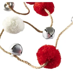 Guirlande de Noël pompons et clochettes-Gifi New
