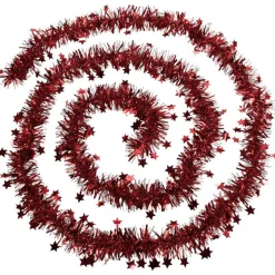 Guirlande de Noël rouge 4 m-Gifi Outlet