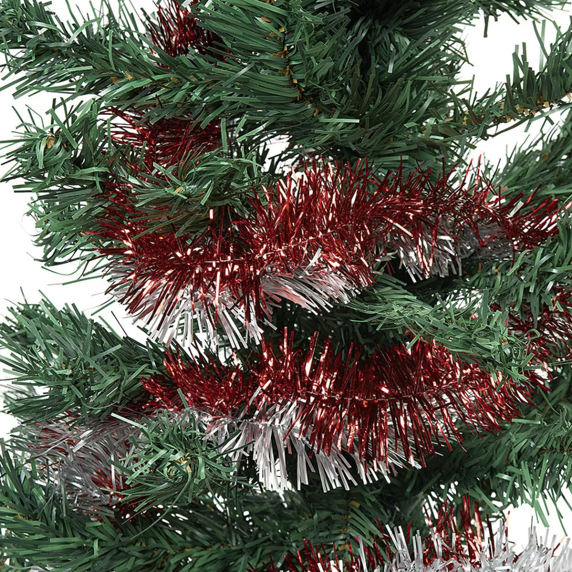 Guirlande de Noël rouge argentée 1,8 m-Gifi Best