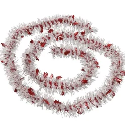 Guirlande de Noël rouge et blanche 2 m-Gifi Discount
