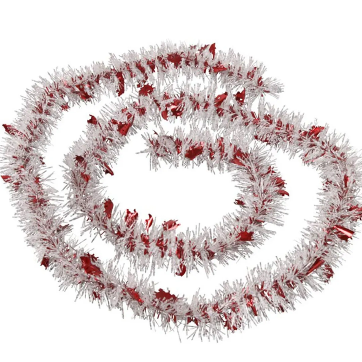 Guirlande de Noël rouge et blanche 2 m-Gifi Discount