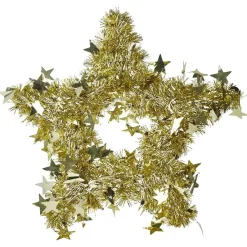 Guirlande de Noël scintillante décor et forme étoile doré-Gifi Best