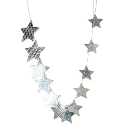 Guirlande de Noël étoiles en bois argenté-Gifi Online