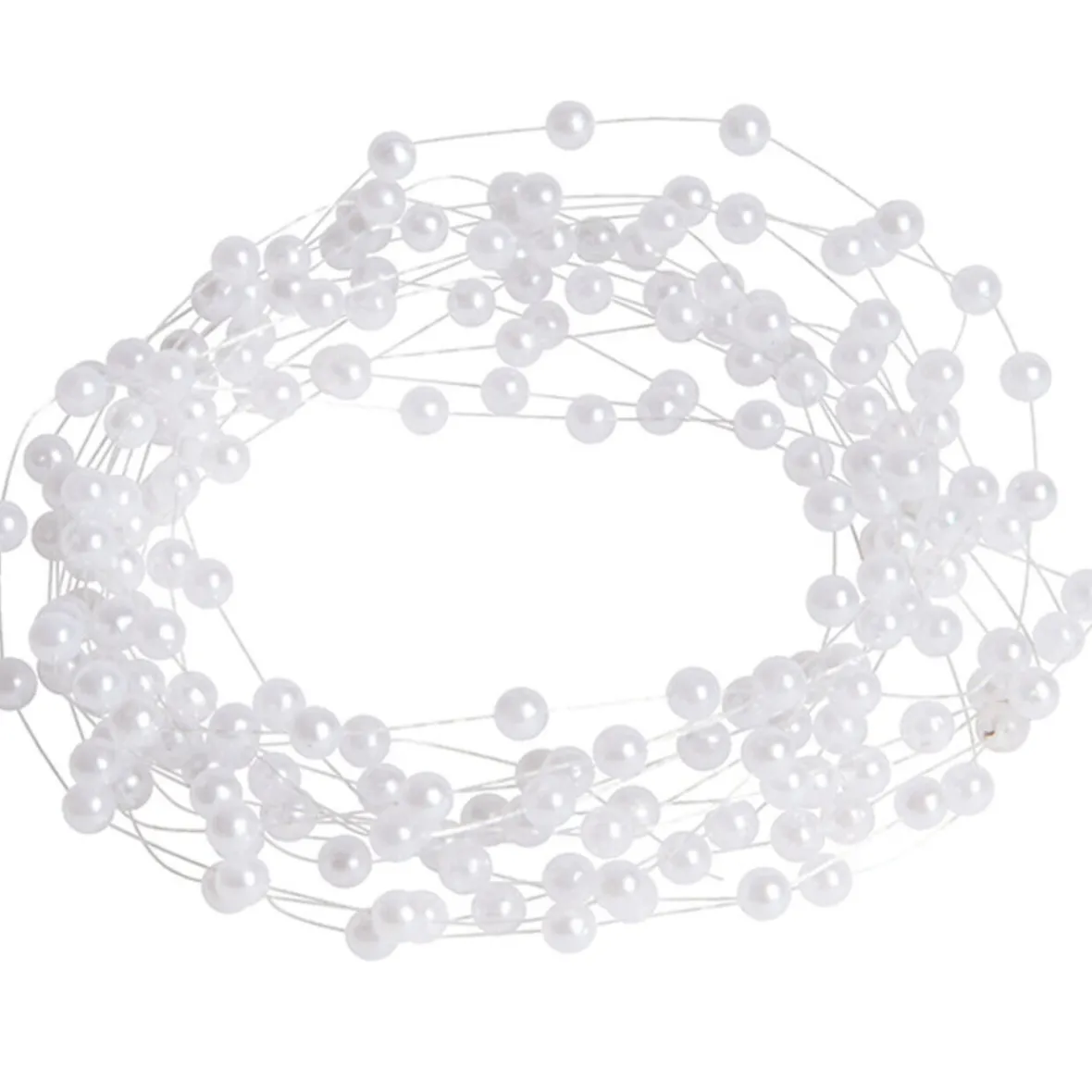 Guirlande de perles blanches 3 m-Gifi New