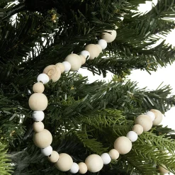 Guirlande de perles en bois beige naturel-Gifi Hot