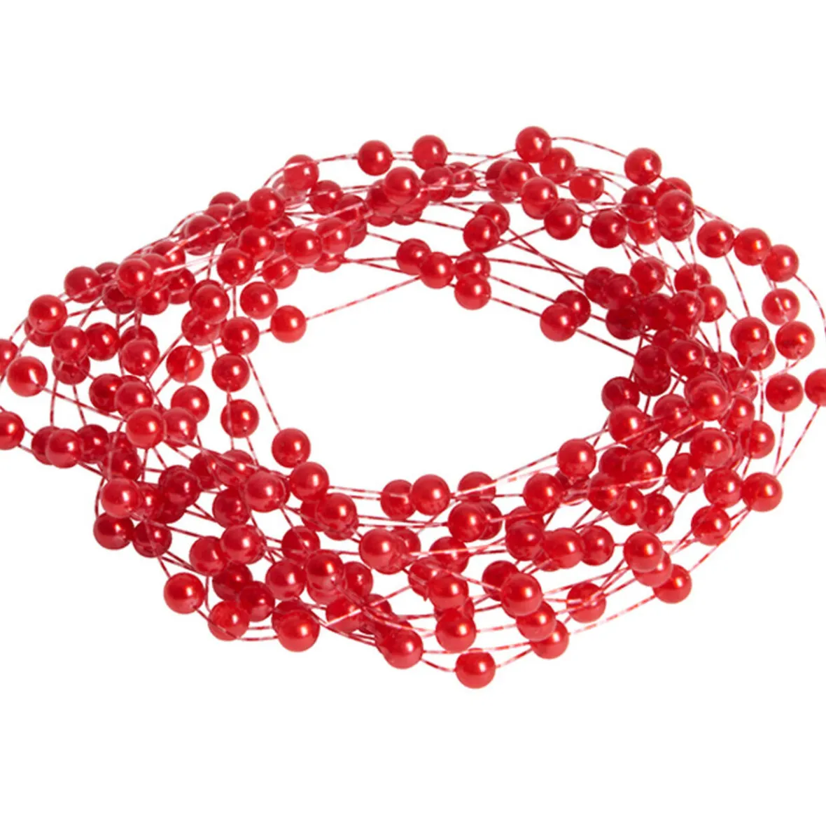 Guirlande de perles rouges 3 m-Gifi Best
