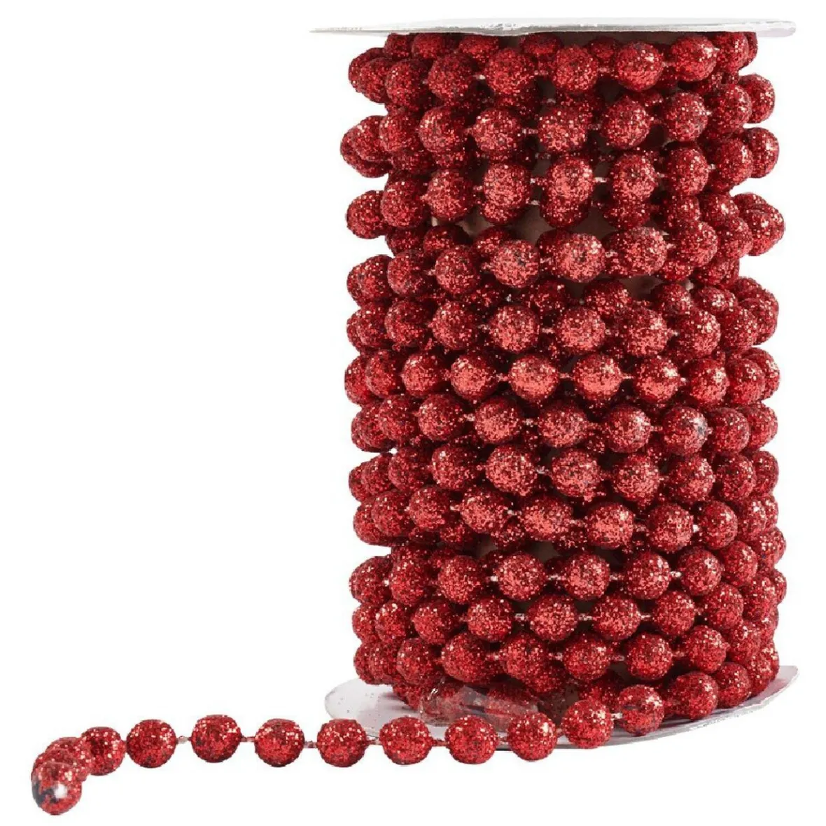 Guirlande de perles rouges 500 cm-Gifi Discount
