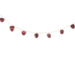 Guirlande de pommes de pin violet 1,2 m-Gifi