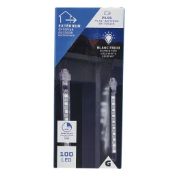 Guirlande extérieur 10 stalagmites 100 LED blanc froid-Gifi Hot