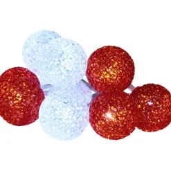 Guirlande extérieur solaire rouge et blanche 10 LED-Gifi Outlet