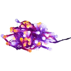 Guirlande extérieure 100 LED violet et orange-Gifi Sale