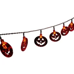 Guirlande extérieure citrouille 60 LED orange-Gifi Outlet