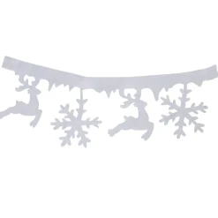 Guirlande feutrine motif renne et flocon blanc 1,8 m-Gifi Best