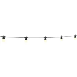 Guirlande guinguette 50 LED 10 boules blanches 6m-Gifi Outlet
