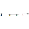 Guirlande guinguette 50 LED 10 boules multicolores 6m-Gifi