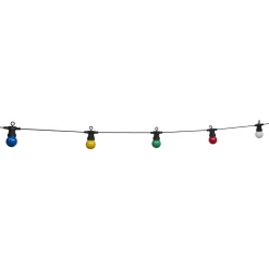 Guirlande guinguette 50 LED 10 boules multicolores 6m-Gifi