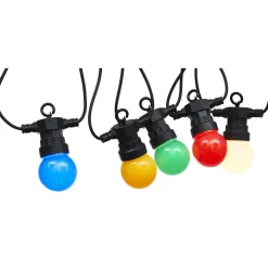 Guirlande guinguette 50 LED 10 boules multicolores 6m-Gifi