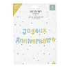 Guirlande Joyeux anniversaire bleu, vert et jaune-Gifi Sale