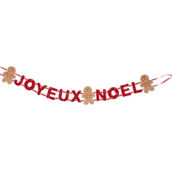Guirlande Joyeux Noël rouge-Gifi New