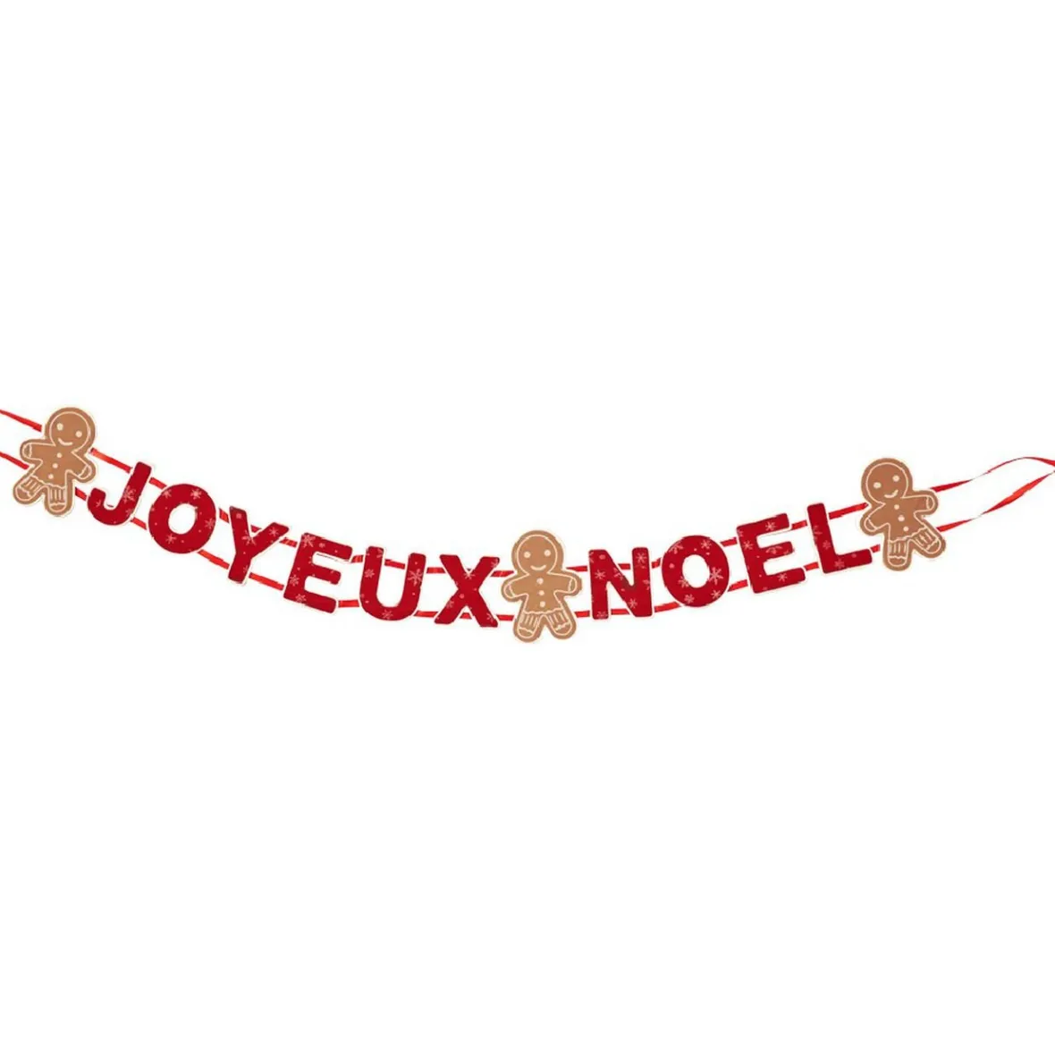 Guirlande Joyeux Noël rouge-Gifi New