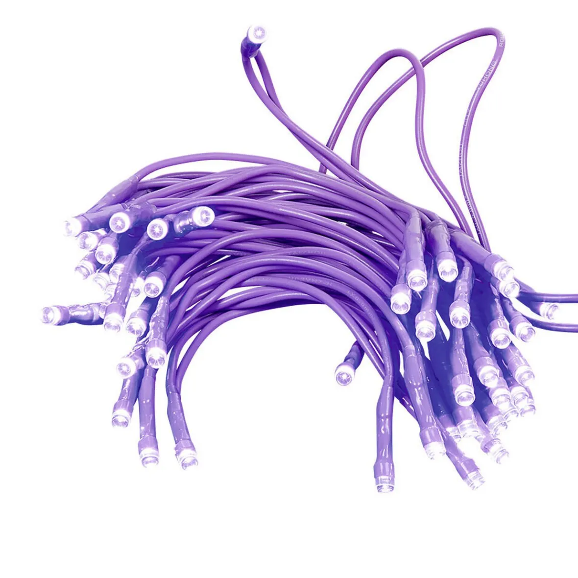 Guirlande électrique 50 led violet fixe L. 4,9 m-Gifi Outlet