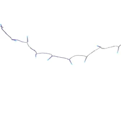 Guirlande électrique 120 led bleue L. 11,8 m-Gifi Outlet