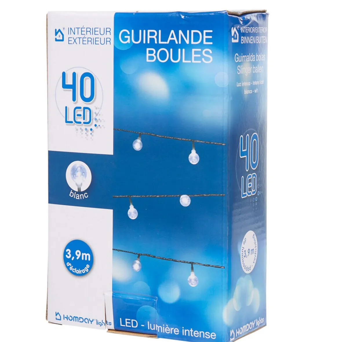 Guirlande électrique forme gouttes à led blanches L. 3,9 m-Gifi Clearance