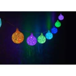 Guirlande électrique intérieure boules multicolores 8 LED fixe 1,75 m-Gifi Online