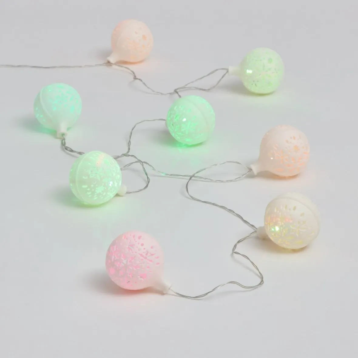 Guirlande électrique intérieure boules multicolores 8 LED fixe 1,75 m-Gifi Online