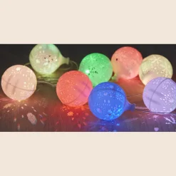Guirlande électrique intérieure boules multicolores 8 LED fixe 1,75 m-Gifi Online