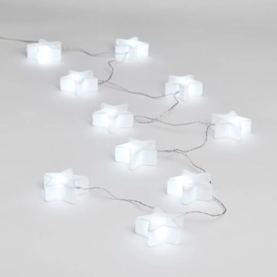 Guirlande électrique intérieure étoiles blanches 10 LED fixe 1,80 m-Gifi Clearance