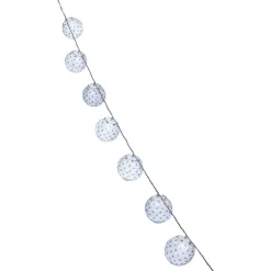 Guirlande électrique lampions blancs à étoiles dorées 1,8 m-Gifi