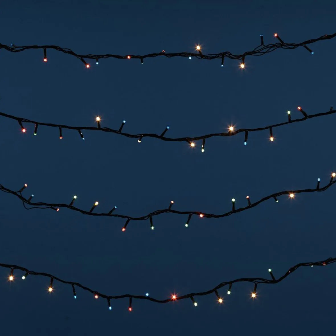 Guirlande électrique multicolore clignotante 12.8 m-Gifi Outlet