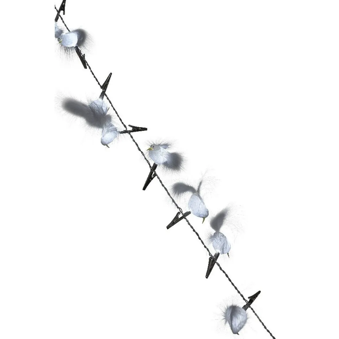 Guirlande électrique oiseaux blanc fixe 1,35 m-Gifi Sale