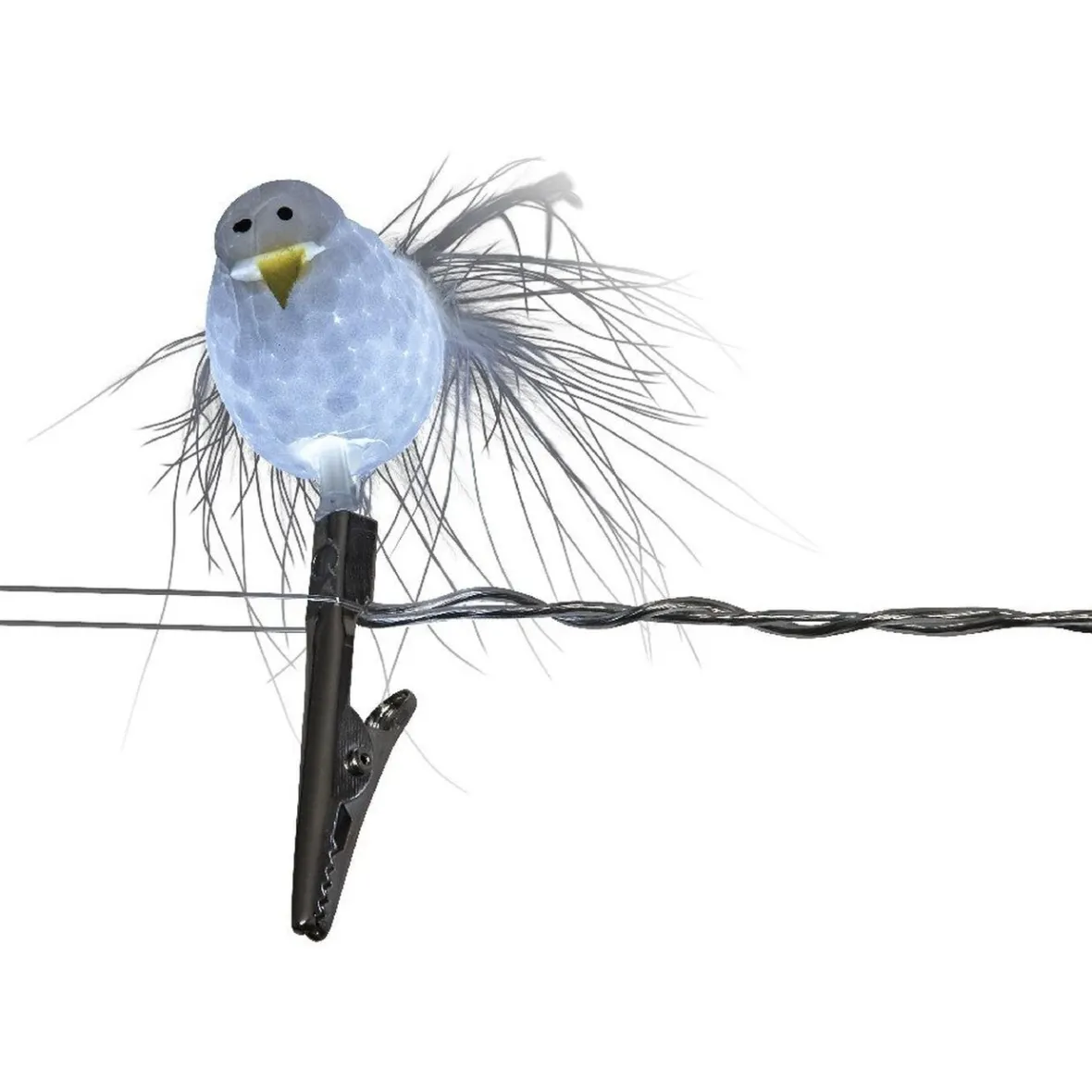 Guirlande électrique oiseaux blanc fixe 1,35 m-Gifi Sale