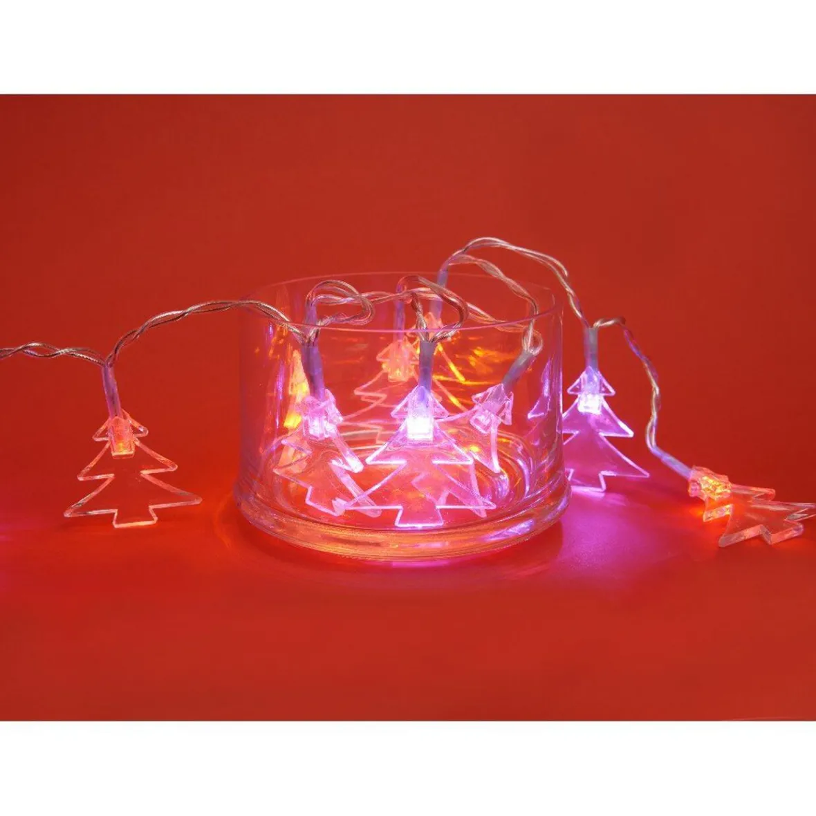 Guirlande électrique sapins multicolores 1 m-Gifi Outlet