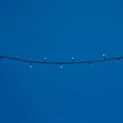 Guirlande électrique Solaire 50 Led Blanc froid clignotant 4,9 m-Gifi Discount