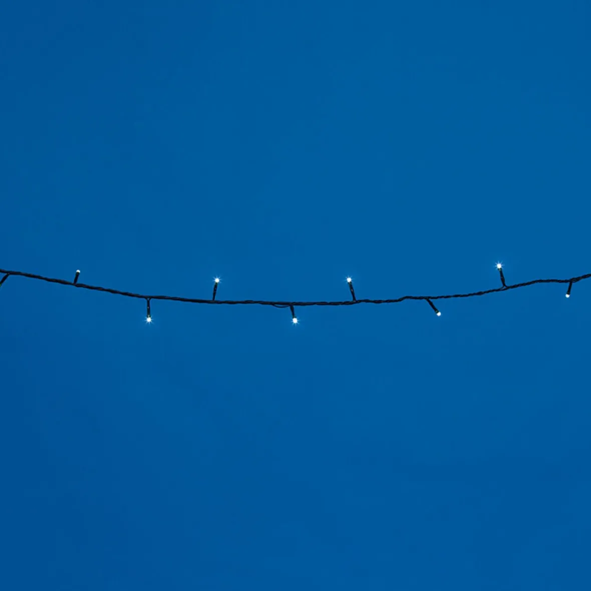 Guirlande électrique Solaire 50 Led Blanc froid clignotant 4,9 m-Gifi Discount