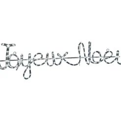 Guirlande électrique solaire Joyeux Noël blanc 1,15 m-Gifi New