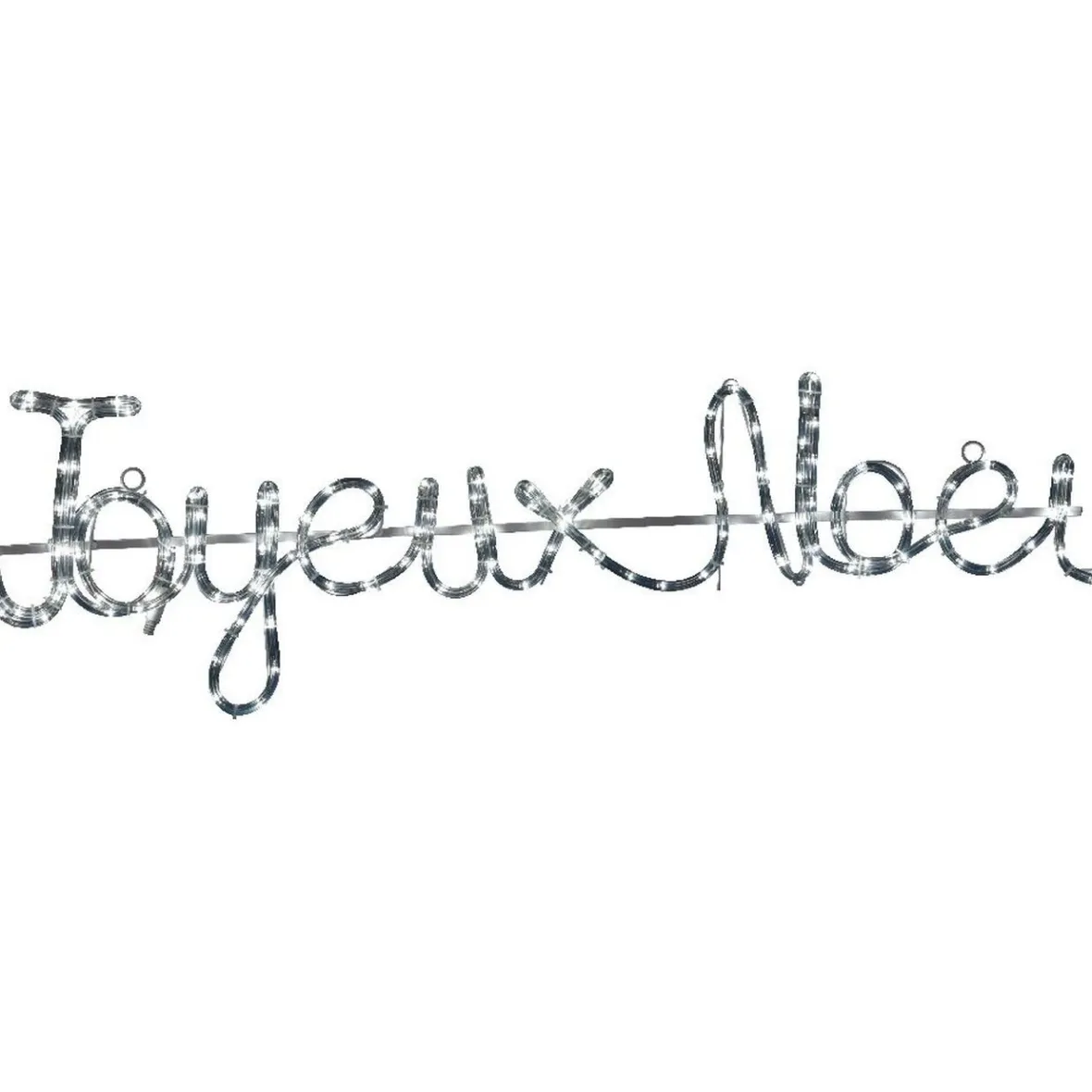 Guirlande électrique solaire Joyeux Noël blanc 1,15 m-Gifi New