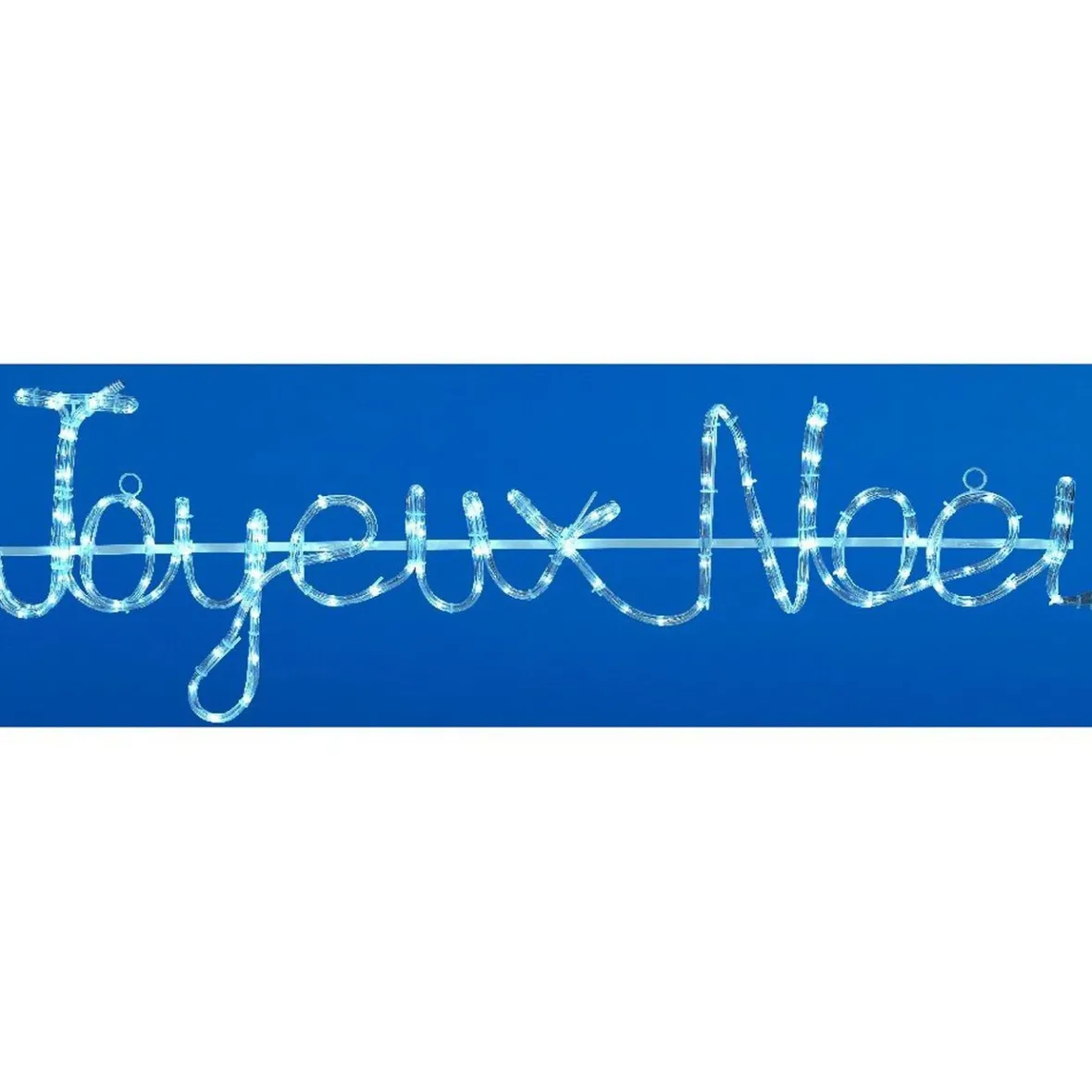 Guirlande électrique solaire Joyeux Noël blanc 1,15 m-Gifi New