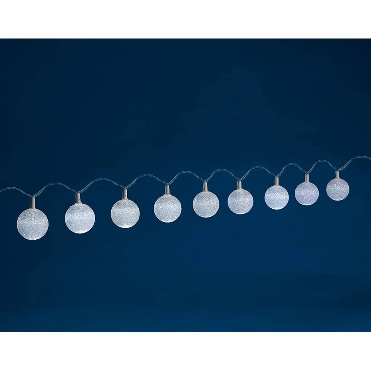 Guirlande électrique solaire 9 boules blanc 5,6 m-Gifi Best