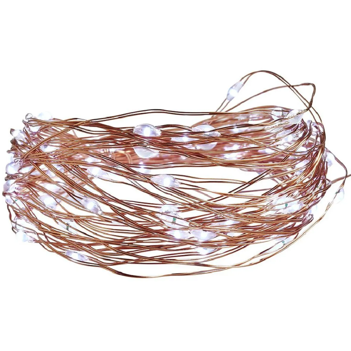 Guirlande électrique solaire 100 microLED 7,4m d'éclairage blanc froid-Gifi Best